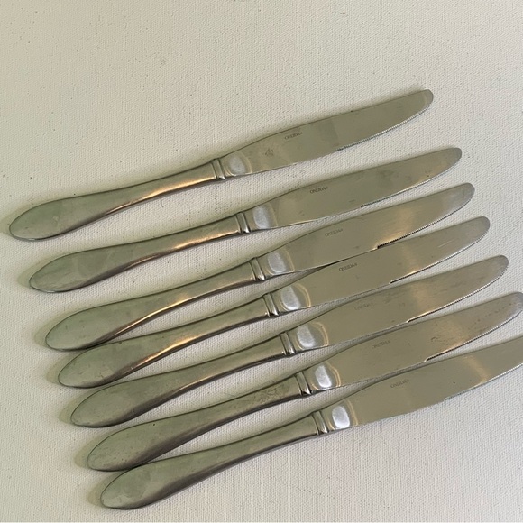 Oneida JACKSON Stainless Satin 7 Dinner Knives 9.5" Flatware Silverware Set of 7 - Picture 7 of 9